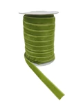 1 cm-es bársony szalag - Zöld