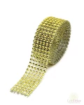 Strassz szalag sima - Arany