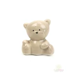 Porcelán drapp maci figura