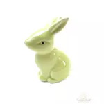 Porcelán nyuszi figura ülő 6,5 cm - zöld