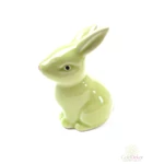 Porcelán nyuszi figura ülő 6,5 cm - zöld