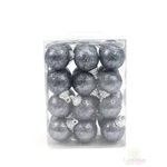 Csillámos gömb 3 cm - Grafit