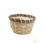 Juta peremes kosár kerek 17 cm - Barna