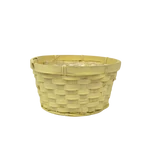 Színes kerek bambusz kosár 20cm  - Sárga