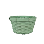 Színes kerek bambusz kosár 20cm  - Vil. Zöld