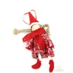 Sálas akasztós textil figura - Piros