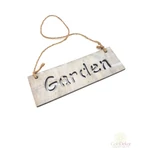 Fa tábla "garden" - Szürke