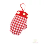 Kockás textil kesztyű