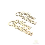 Fa felírat nagy MERRY CHRISTMAS - Natúr