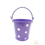 Kicsi pöttyös bádog vödör - Lila