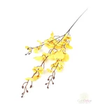 Selyem kisvirágú orchidea ág - Sárga