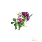 Vegyes virágú feles dekor köteg - Mályva-lila