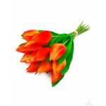 Dekor tulipán csokor*12 - Narancs