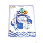 Happy Birthday  9 db-os lufi szett - Kék