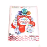 Happy Birthday  9 db-os lufi szett - Piros