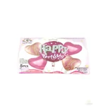 Happy birthday 5 db-os lufi szett - Pink