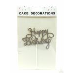 Happy Birthday torta felirat - Ezüst