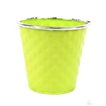 Rombusz mintás bádog kaspó 13cm - Zöld