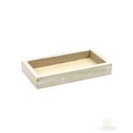 Lapos fa láda 20 cm - Fehér