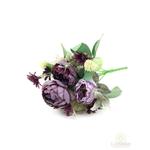 Peonia csokor műzöld kiegészítővel - Lila