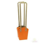 Papír füles virág tasak 13 cm - Narancs