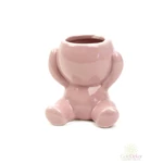 Pasztel figura kaspó - Ülő rózsaszín