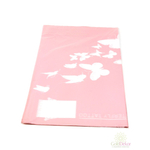 Íves fólia 57*57 cm pillangós - Rózsaszín