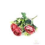 3 fejes fodros paeonia csokor - Korall
