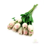 Real touch tulipán köteg*10 - Cirmos zöld