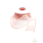 Szegett szélű hullámos organza szalag 4 cm - Barack