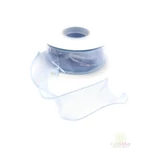 Szegett szélű hullámos organza szalag 4 cm - Kék