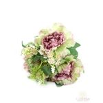 3 fejes paeonia csokor kiegészítővel - Lila