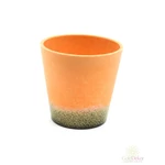 Festett aljú műanyag kaspó 9 cm - Terracotta