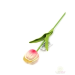 Real touch tulipán nyílt - Krém pink