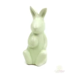 Kerámia matt nyuszi 12,5 cm tojással - Zöld