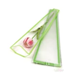 Szálas virág tasak - Színes keretes zöld