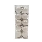 Karácsonyi gömb szett mix 3 cm*20 - Fehér