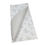 Íves fólia 57*56 cm lepke mintás - Fehér