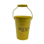 Színes bádog vödör 10 cm magas BUCKET - Sárga