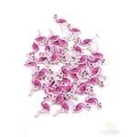 Dekor gomb - Rózsaszín flamingó