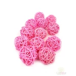 Rattan golyó 5 cm - Rózsaszín