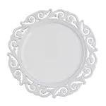 Fehér motívumos tányér - 0679