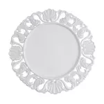 Fehér motívumos tányér - 0680
