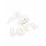 Polyresin betűk zsákban - LOVE