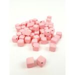 Fűzhetős kocka gyöngy - Fáradt rózsaszín