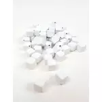 Fűzhetős kocka gyöngy - Fehér