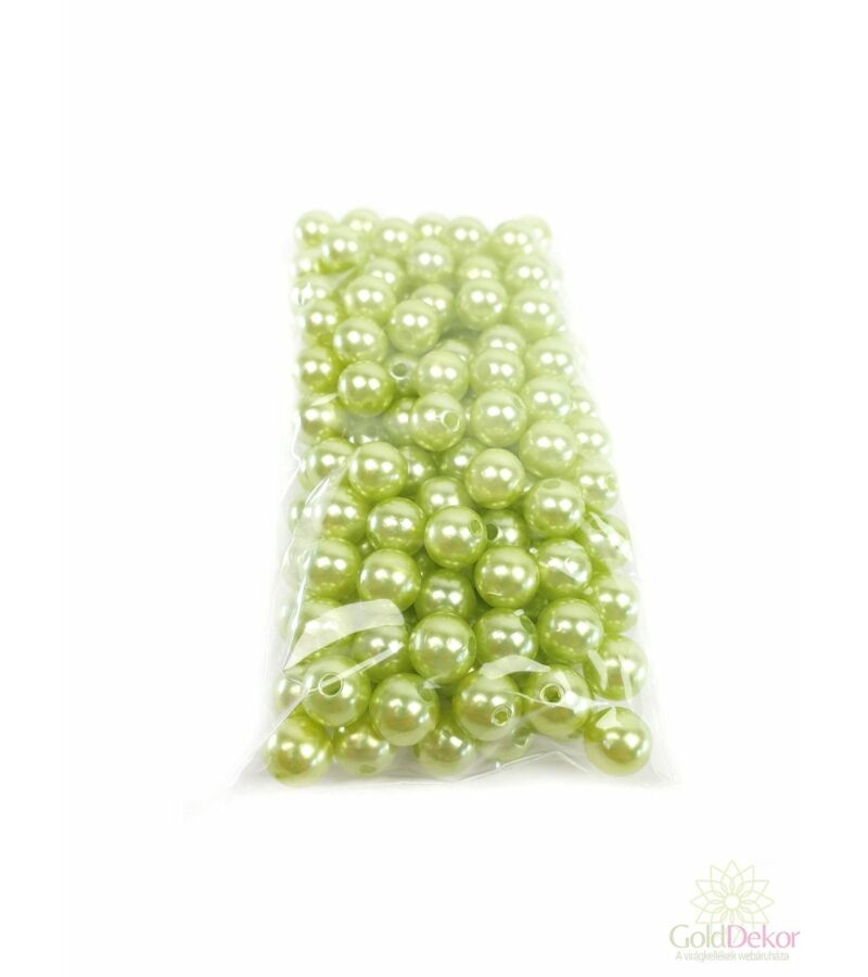 10 mm-es gyöngy - Világos Zöld
